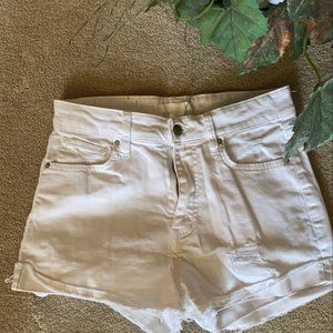 H&M High-rise white shorts